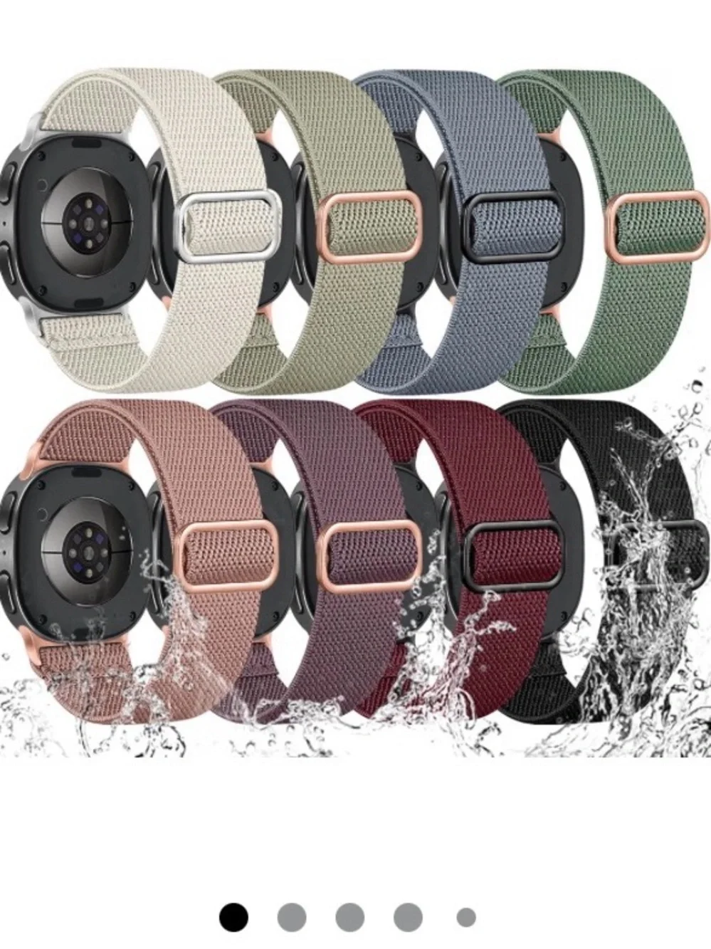 8Packs Stretchy Band Compatible with Samsung Galaxy Watch 8/9 Band 40mm 44mm